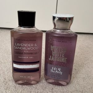 Lavender & Sandalwood plus Winter White Jasmine shower gel Bundle